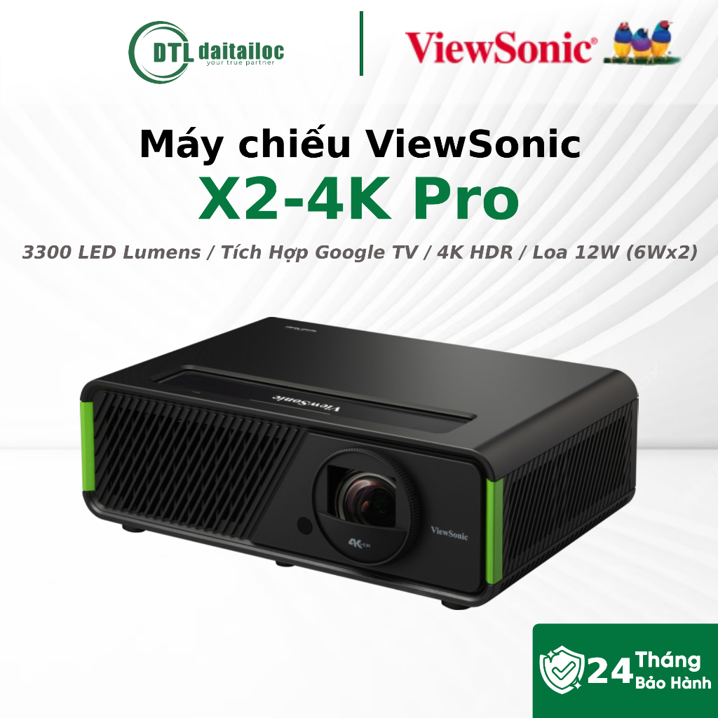 Máy Chiếu ViewSonic X2-4K Pro Google TV Giải Trí 4K HDR | Chính Hãng | Bảo Hành 24 Tháng