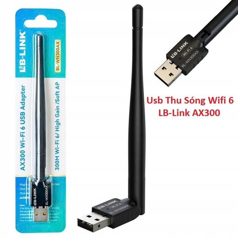 Usb Thu Sóng Wifi 6 LB-Link AX300 và WN155A (1 Anten)/ AC650M/ Mini WN351AX. NL