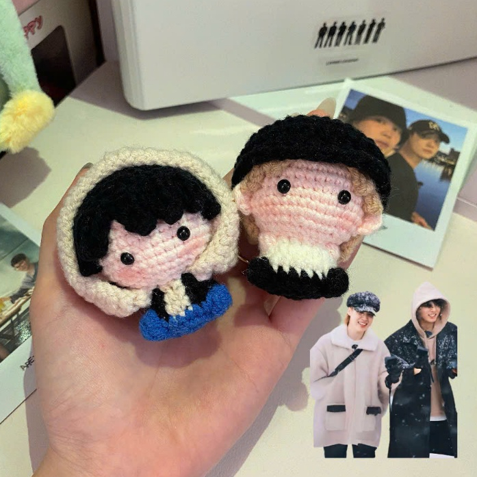Móc khóa len Kookmin Jungkook Jimin Keyring BTS