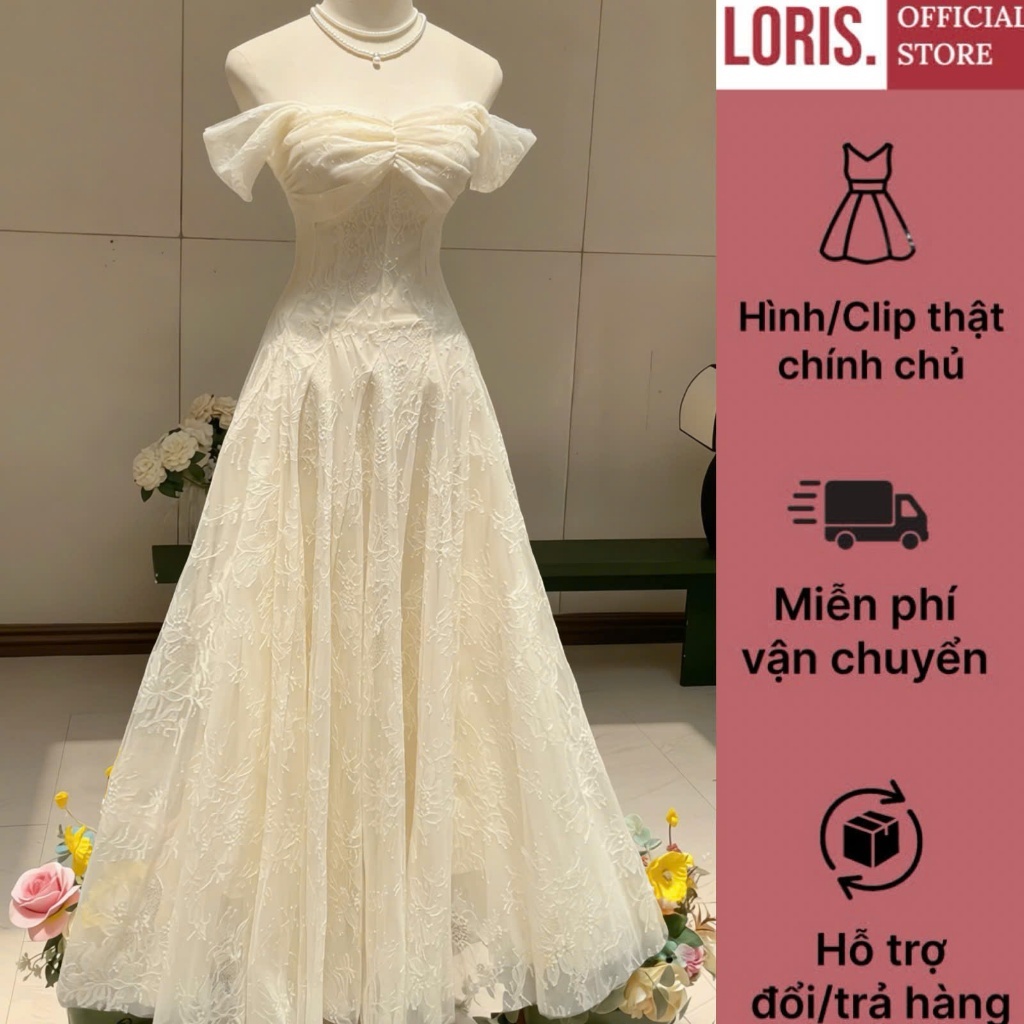 LORIS - Joosi Dress, Đầm ren dáng dài đi tiệc