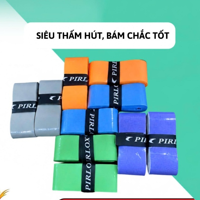 Quấn cán vợt Pickleball - Cầu lông Pirlox - Siêu Thấm Hút - Bám Chắc Tốt k bong