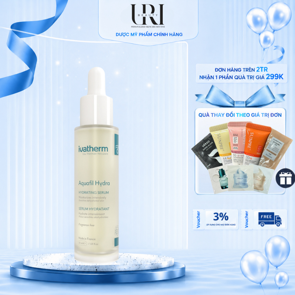 [Công Ty] IVATHERM Aquafil Hydra Hydrating Serum – Tinh Chất Cấp Ẩm HA Peptide 30ml