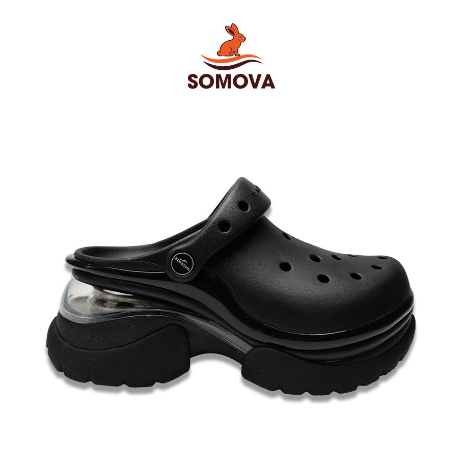 Giày 𝐒𝐎𝐌𝐎𝐕𝐀 𝐔𝐑𝐁𝐀𝐍 Black – Dép sục 𝐔𝐑𝐁𝐀𝐍 màu Đen đế cao, thoáng khí, dễ phối đồ