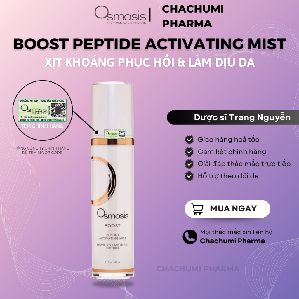 Xịt Khoáng Osmosis Boost Peptide Activating Mist Phục Hồi Và Làm Dịu Da 80ml