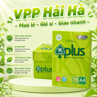 Giấy In A4 IK Plus 70gsm Ram 500 Tờ Giấy In Photo Trắng Đẹp Không Kẹt Giấy