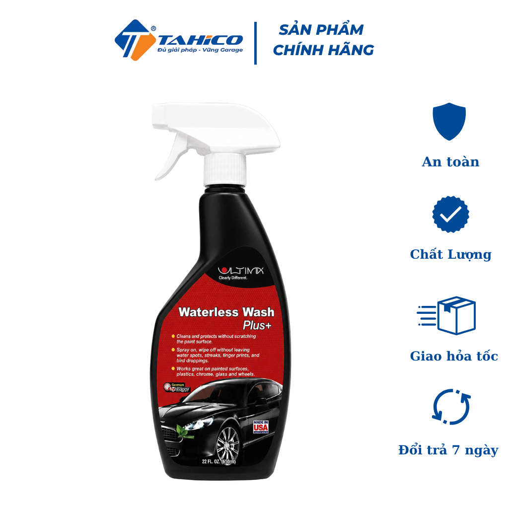 Dung Dịch Nano Ultima 650ml Rửa Xe Không Cần Nước Công Nghệ USA Số 1 Tại Mỹ