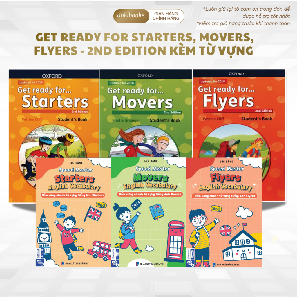 Sách tiếng Anh - Get Ready For 3 cấp độ Starters - Movers - Flyers