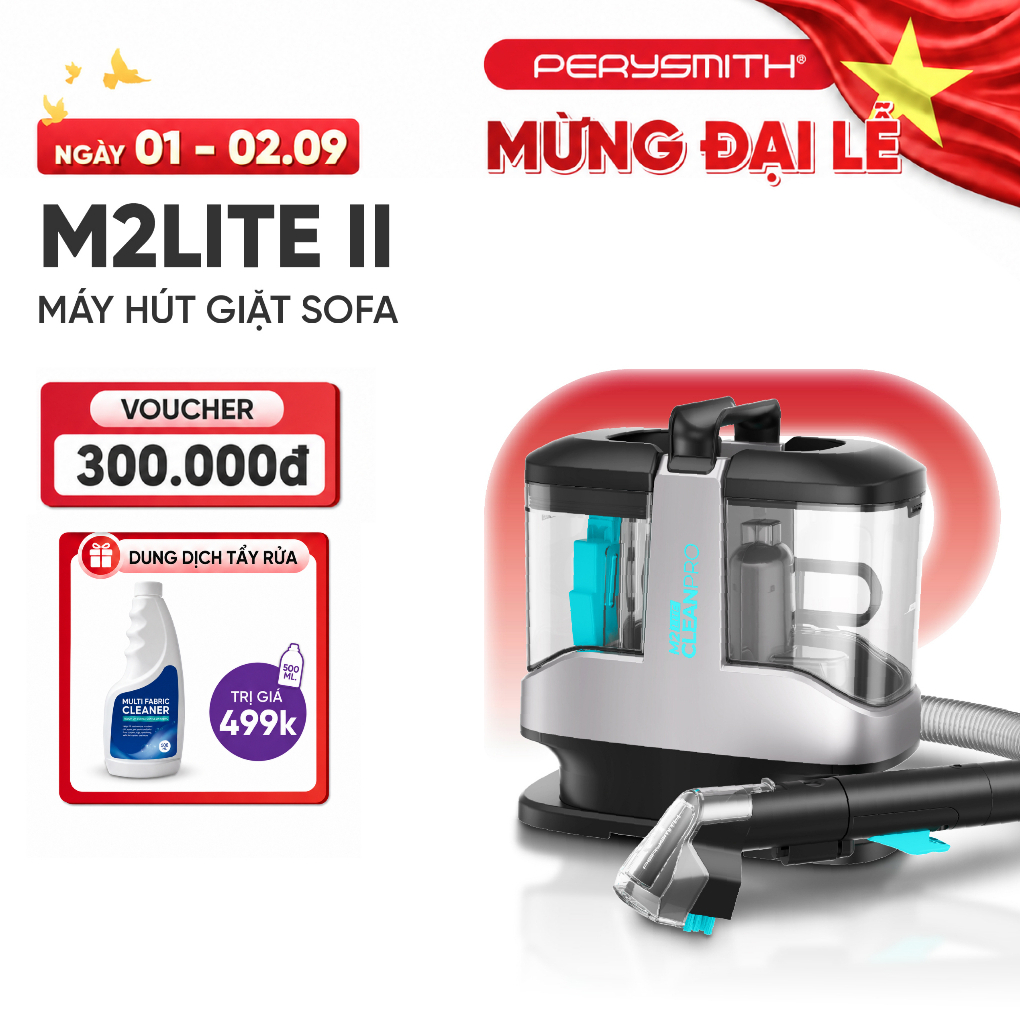 Máy Giặt Hút PerySmith M2Lite-II CleanPro Diệt Khuẩn Giặt Hút Giặt Đệm Làm Sạch Ghế Sofa Nệm Thảm