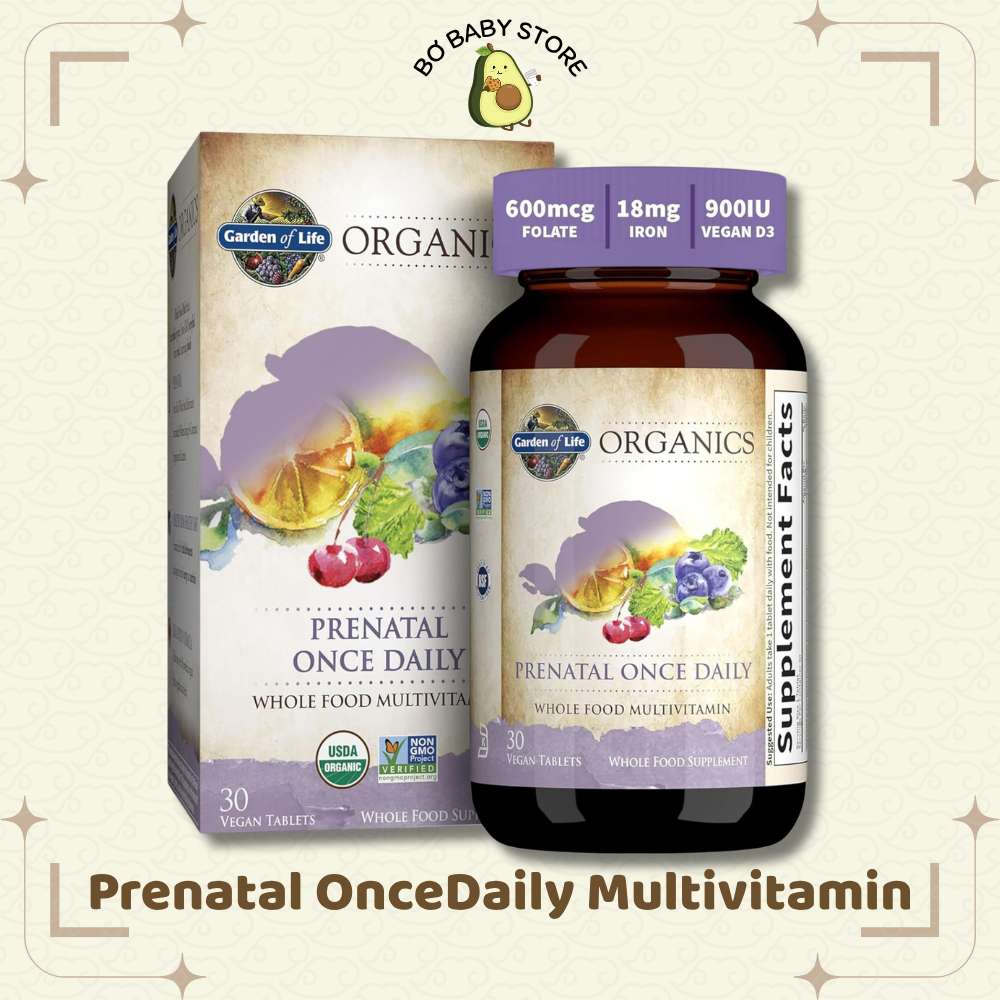 Viên Uống Bổ Bầu Prenatal Once Daily Multivitamin Garden Of Life 30 viên Mỹ (BILL US)