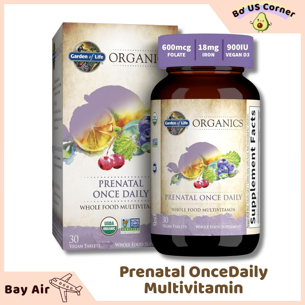 Viên Uống Bổ Bầu Prenatal Once Daily Multivitamin Garden Of Life 30 viên Mỹ (BILL US)