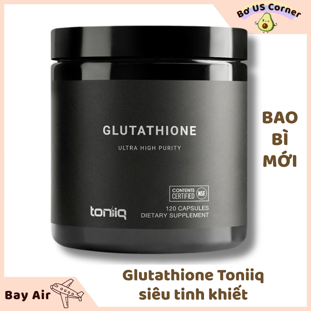 Viên Trắng Da Liều Cao Glutathione 1000mg Tinh Khiết Toniiq 120 Viên - Viên Uống Trắng Da Siêu Tinh 