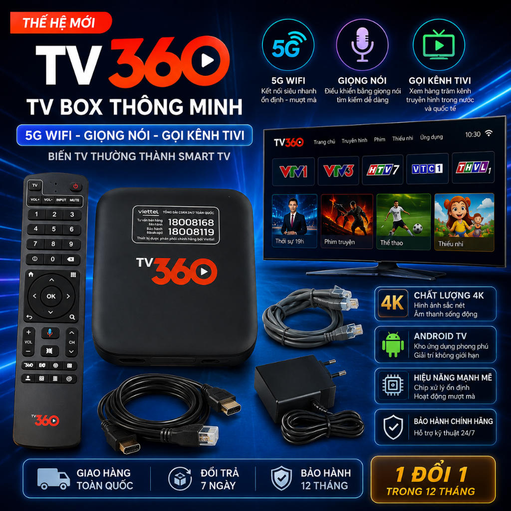 🔥HOT🔥Tv360 HP40A  đã up ATV xem miễn phí youtube Tivi Phim Không giới hạn Gọi kênh bằng giọng nói 20