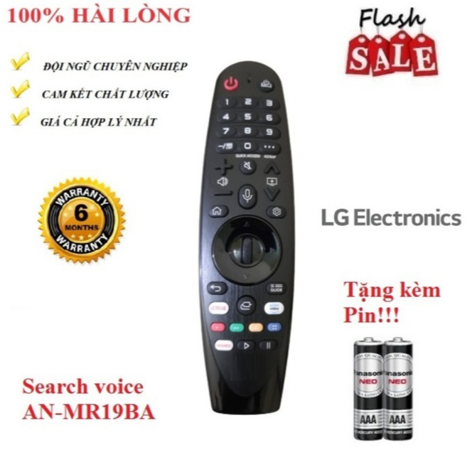 Remote Điều khiển thay thế tương thích cho TV LG AN-MR19BA giọng nói -Hàng mới Free ship + Tặng Pin