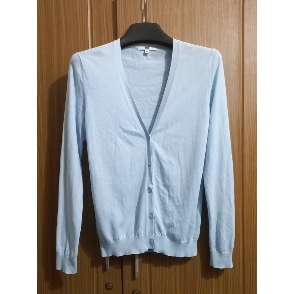 thanh lý áo len Cardigan của Uniqlo sai M xanh ngọc