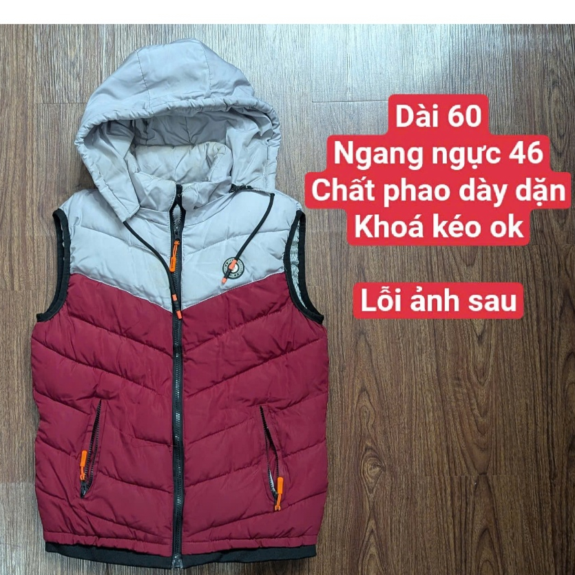 áo gile phao đỏ ghi hàng xịn MONCLER BADY dày dặn hàng si lỗi thanh lý, áo khoác phao thời trang