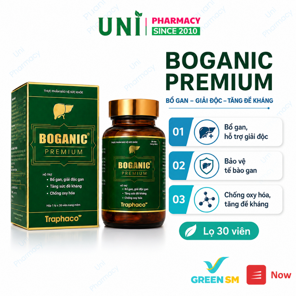 BOGANIC PREMIUM BỔ GAN CAO CẤP  CHỐNG OXY HÓA TĂNG SỨC ĐỀ KHÁNG