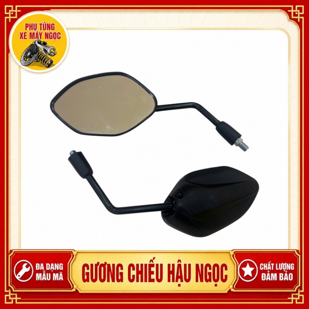 Gương Chiếu Hậu HDC Cao Cấp Kèm Ốc 8+10Ly Thuận Cho Các Dòng Xe Máy Điện Honda ICON E VinFast Yadea 
