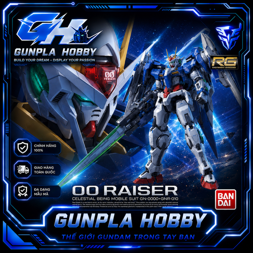 Mô hình RG 1/144 00 Raiser – Bandai chính hãng