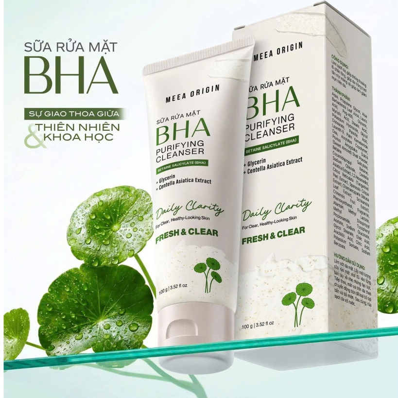 (MẪU MỚI) Sữa Rửa Mặt BHA MEEA Tảo Nâu Marine MEEA ORIGIN