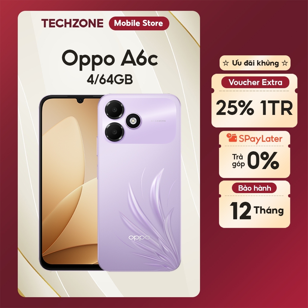 Điện thoại Oppo A6c 4/64GB siêu pin 7000mah - Hàng chính hãng