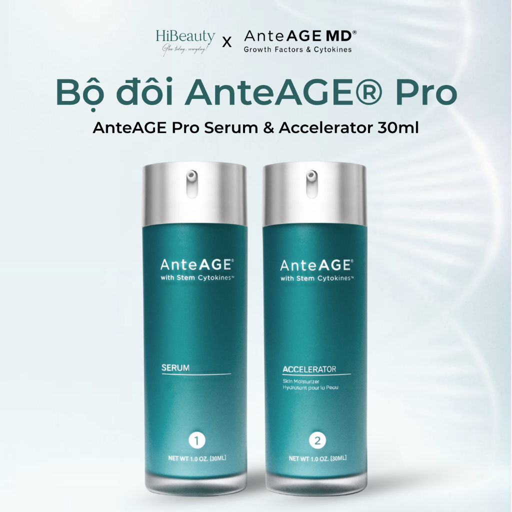 [Date 9/2027] Bộ đôi Sản Phẩm AnteAGE® Pro System - AnteAGE® Pro Serum 30ml Và Pro Accelerator 30ml