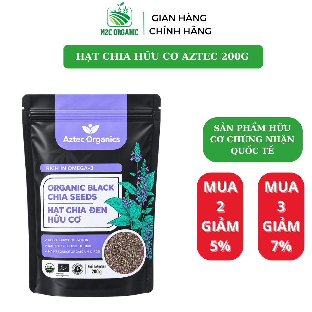 Hạt chia hữu cơ Aztec Organic 200g