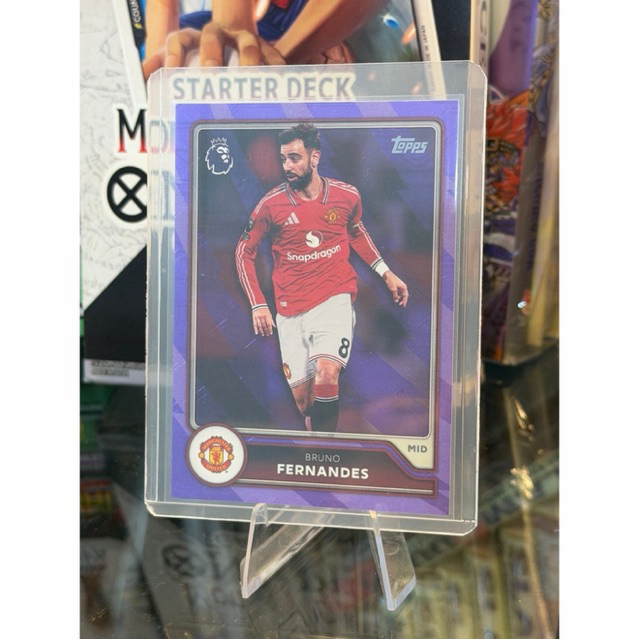 [CẦU THỦ XUẤT SẮC NHẤT EPL] Thẻ Cầu Thủ Bruno Fernandes Topps EPL 2026/27 Manchester United Purple V