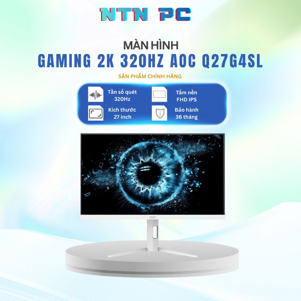 MÀN HÌNH GAMING 2K 320HZ AOC Q27G4SL