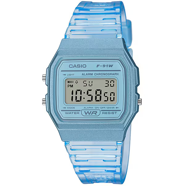 [HÀNG NHẬT NỘI ĐỊA - GIAO TỪ NHẬT] Đồng Hồ Điện Tử Nam Nữ Casio Standard F-91WS-2JH Xanh Dương Trong