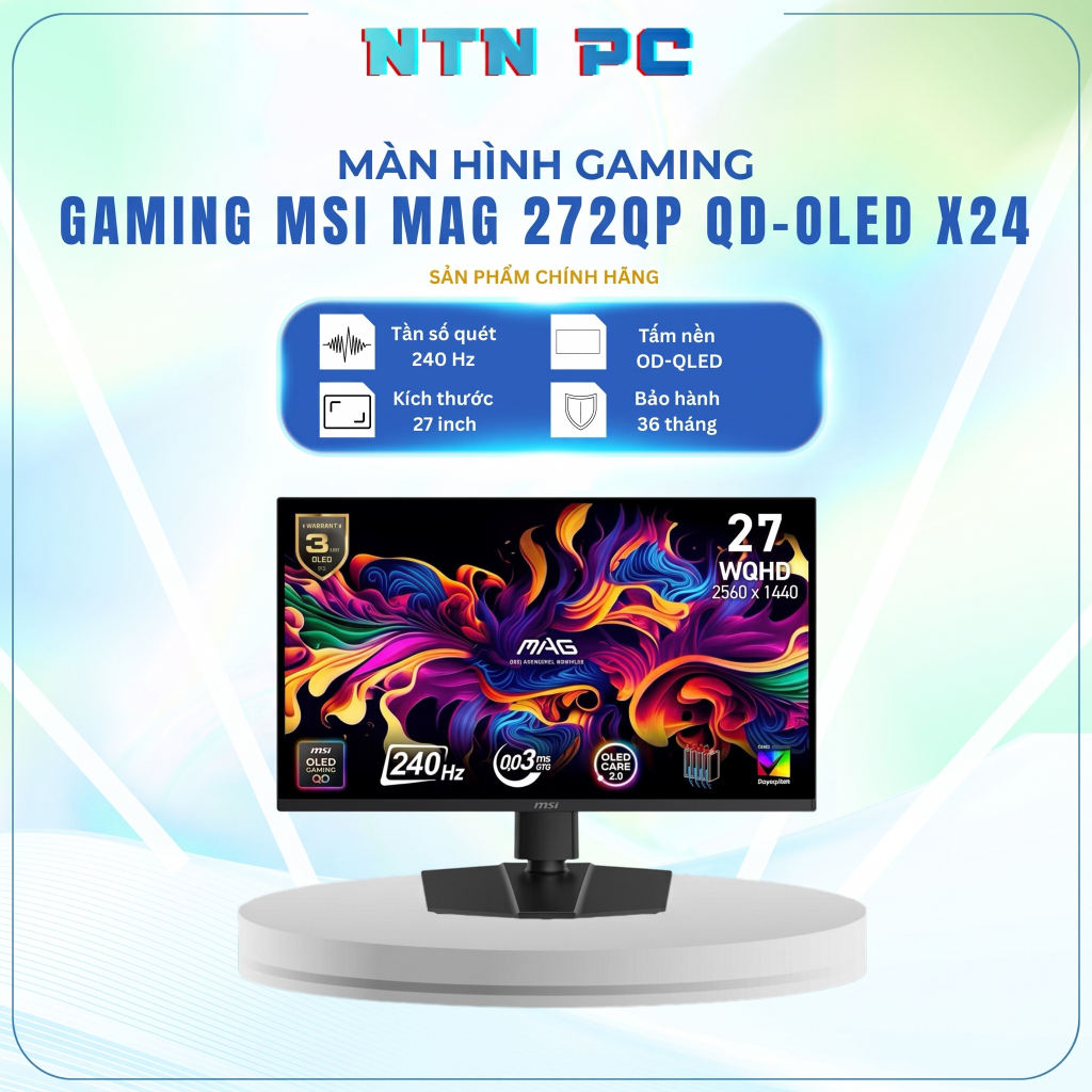 MÀN HÌNH GAMING MSI MAG 272QP QD-OLED X24