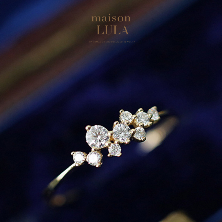 Nhẫn bạc Ý Elena mạ vàng 14k đính đá Swarovski sang trọng Tặng kèm MIỄN PHÍ hộp quà Maison Lula R2