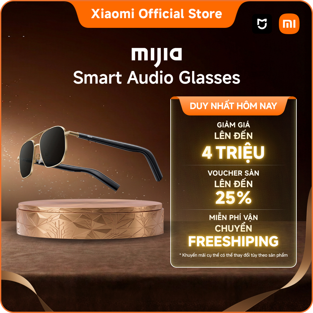 Xiaomi Mắt Kính Mijia Audio Thông Minh, kết hợp tai nghe Bluetooth, Ghi âm, Trợ lý ảo IOS/Android, K