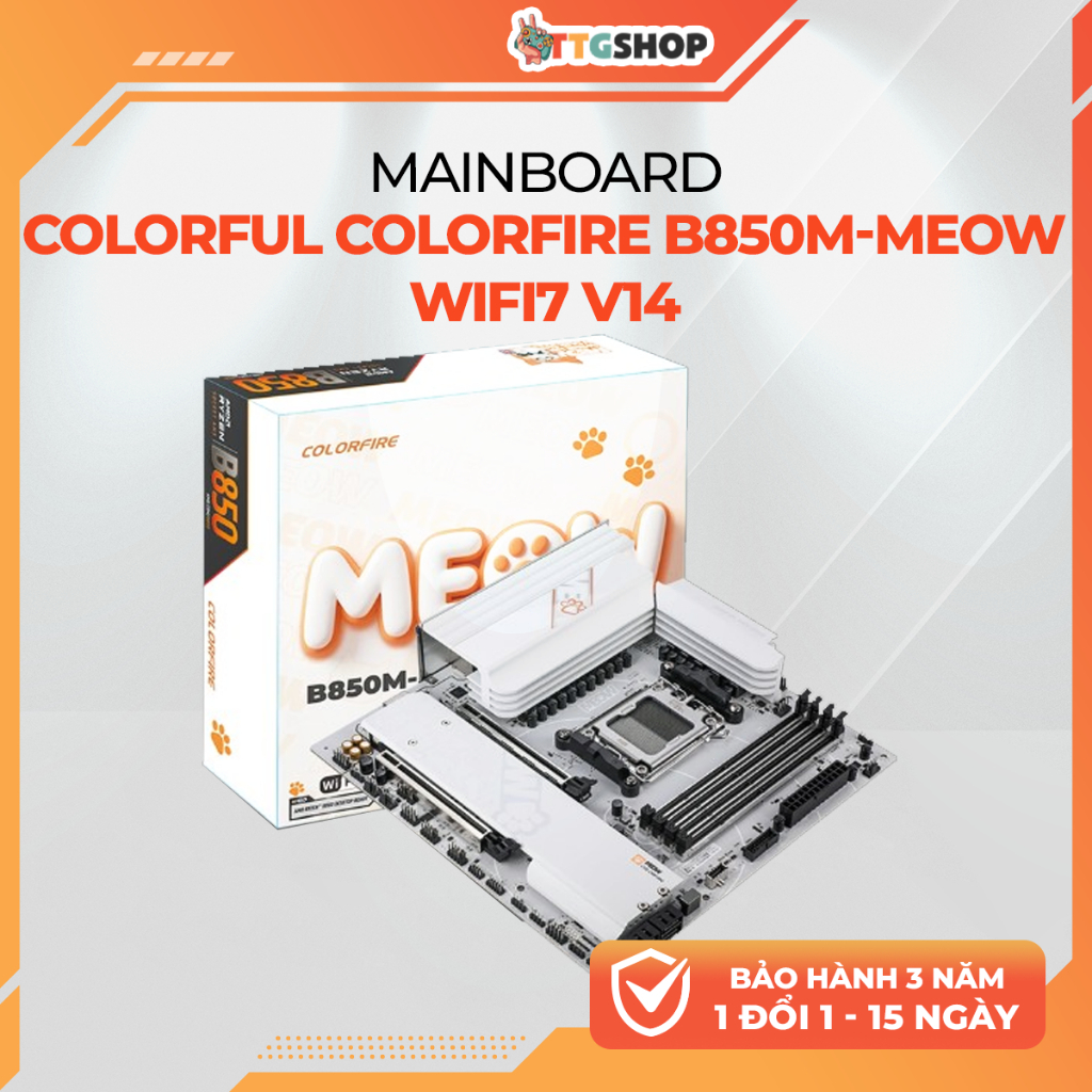 Mainboard Colorful COLORFIRE B850M-MEOW WIFI7 V14 AMD B850 AM5 DDR5