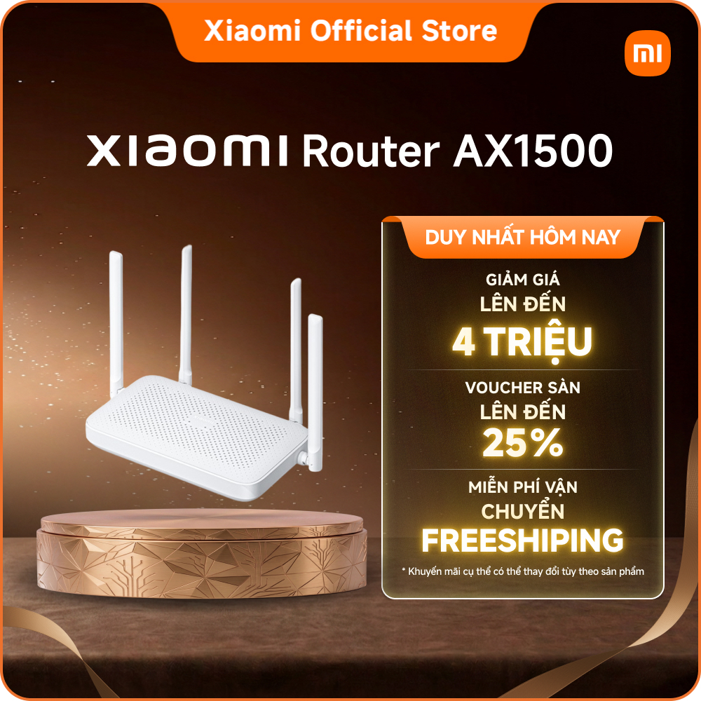 Xiaomi Router AX1500 | Wi-Fi 6 5 GHz | Cổng ethernet gigabit tự thích ứng | Kết nối mạng Mesh do Xia
