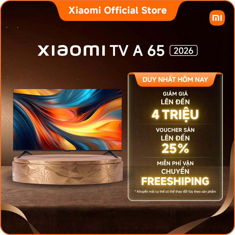 Xiaomi TV A 65'' 2026 | Màn hình bảo vệ mắt 4K với chất lượng hình ảnh HDR | Bề mặt kim loại bắt mắt