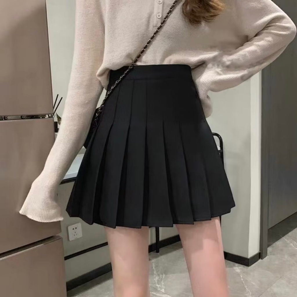 váy tennis nữ nhiều màu trắng đen xám basic daily wear