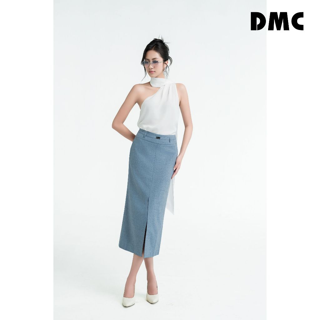 Chân váy tuytsi dáng bút chì DMC (Blue Tuytsi Pencil Skirt)