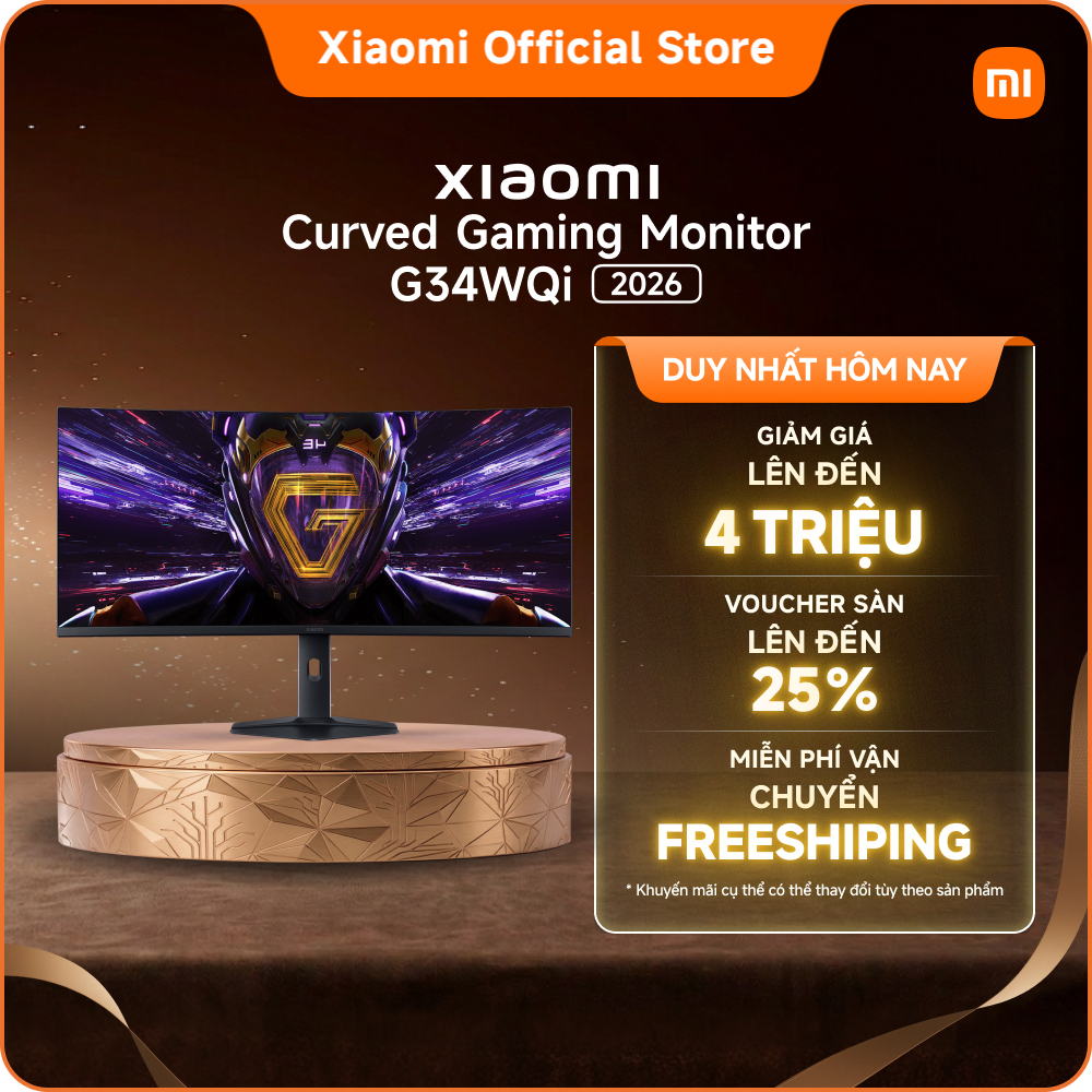 Màn hình gaming độ phân giải Xiaomi G34WQi 2026 OM4QK-EU I Màn hình siêu rộng WQHD I Độ cong lý tưởn