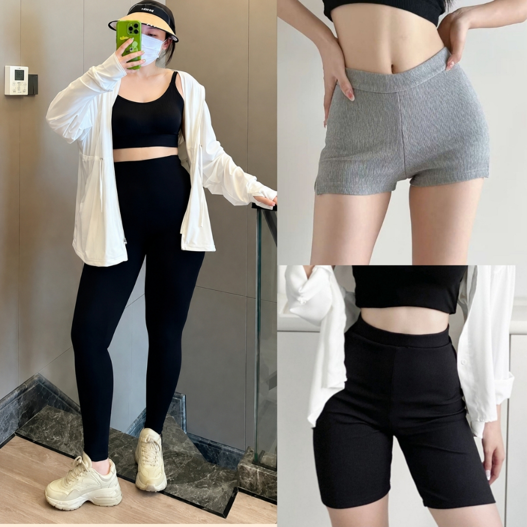 Quần Legging Bigsize Nữ Quần Short Biker Co Giãn Tôn Dáng Tập Thể Thao Cho Chubby