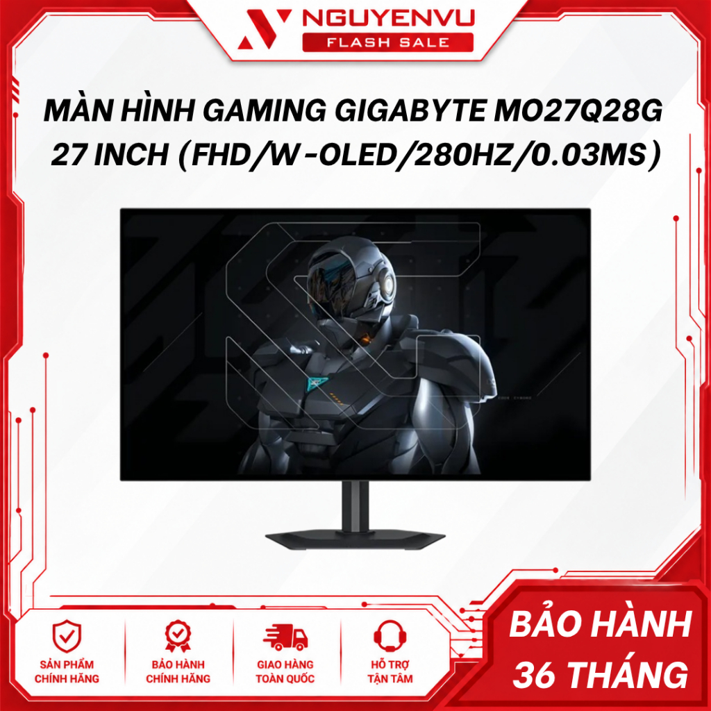Màn Hình Gaming Gigabyte MO27Q28G 27 Inch (FHD/W-OLED/280Hz/0.03ms) - Bảo Hành 3 Năm