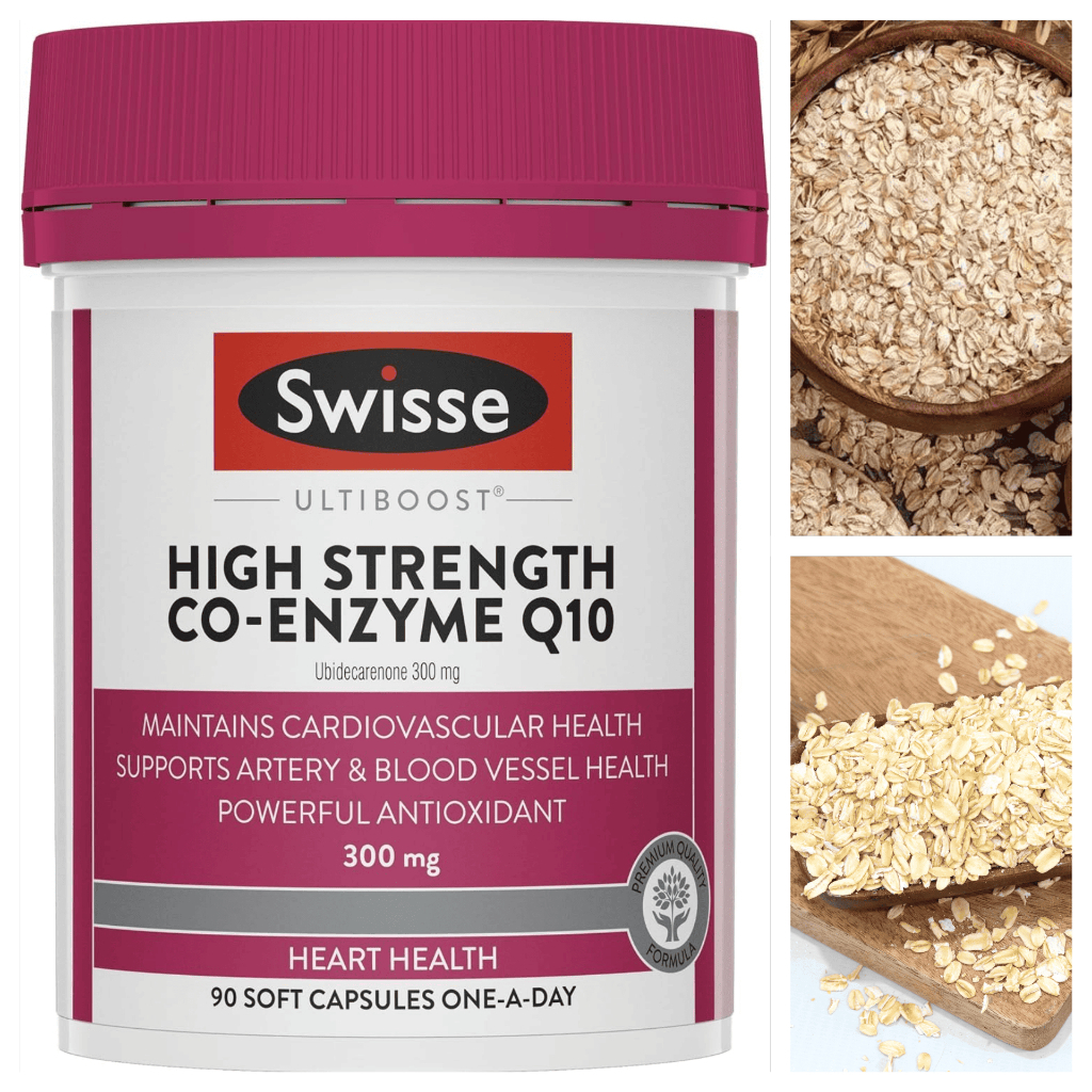 Swisse Ultiboost High Strength Co-Enzyme Q10. 1kg Yến Mạch Cán Vỡ - Thơm Mới, Dễ Ăn, Làm Yến Mạch Qu