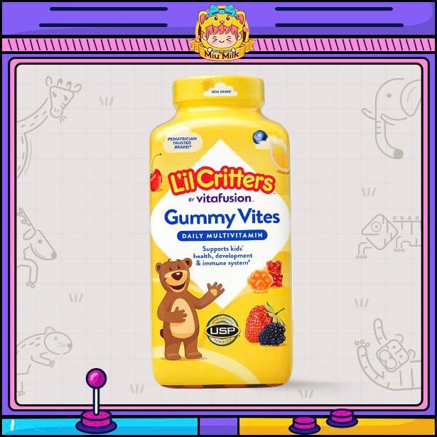 MIUMILK - [DATE 4/2027] Kẹo gấu bổ sung Vitamin L’il Critters Gummy Bear Multivitamin 300 viên
