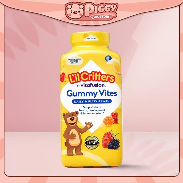 PIGGYKIDS - [DATE 4/2027] Kẹo dẻo bổ sung Vitamin L’il Critters Gummy Vites 300 viên