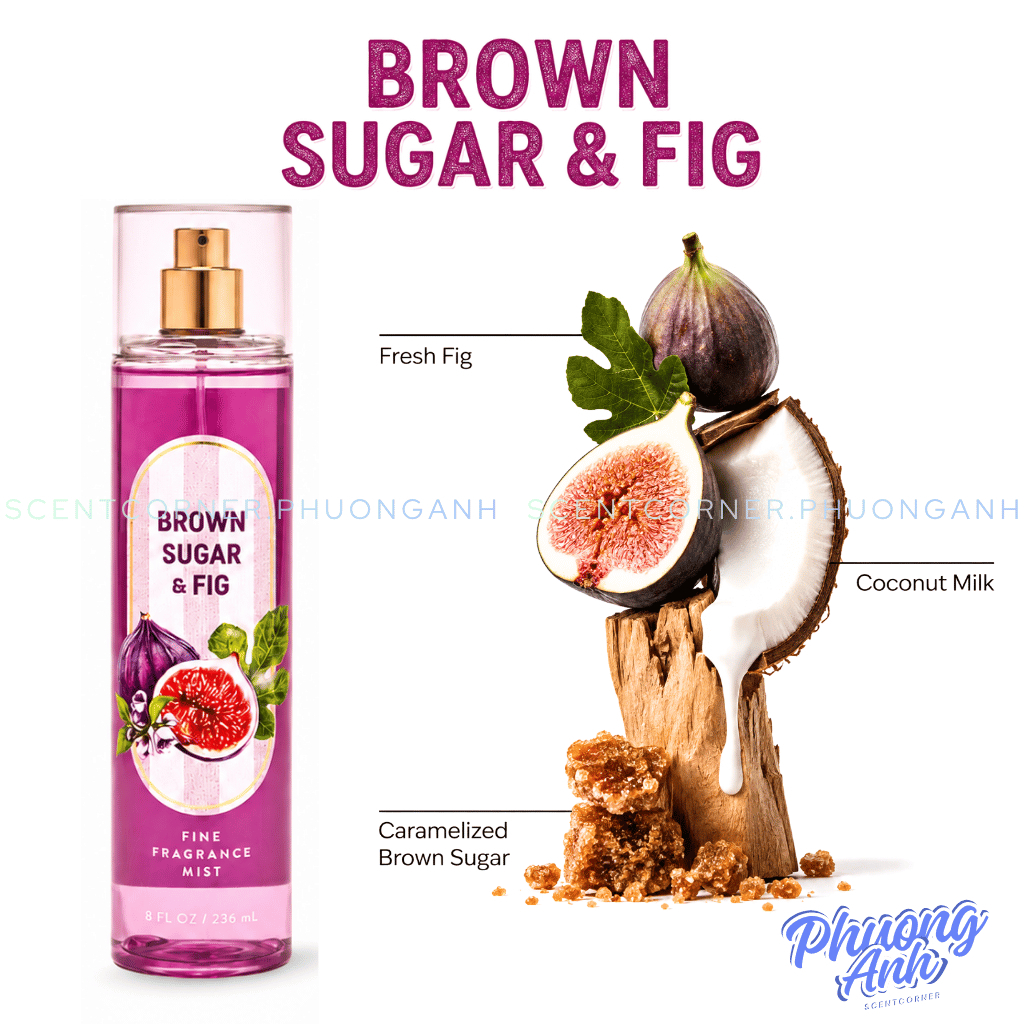 [ MINI ] BROWN SUGAR & FIG - Xịt thơm Body Mist