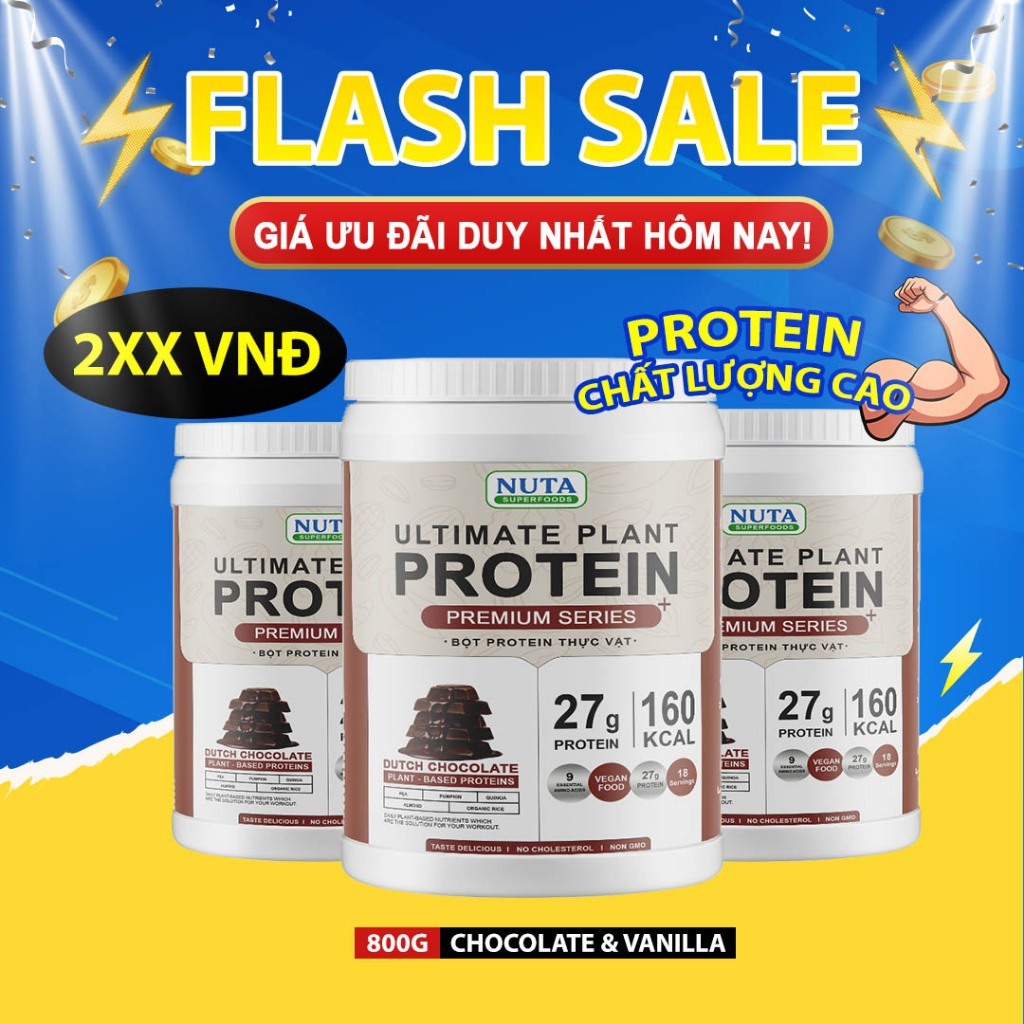 Bột Protein Thực Vật Ultimate Plant Protein, Bột Protein Thực Vật Bổ Sung Protein Cao Đạm