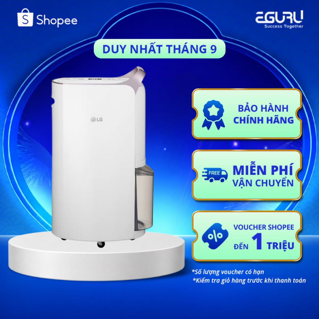 Máy hút ẩm LG Chính Hãng Dual Inverter  MD19GQGE0 19L/  MD16GQGE0 16L- Bảo Hành Chính Hãng