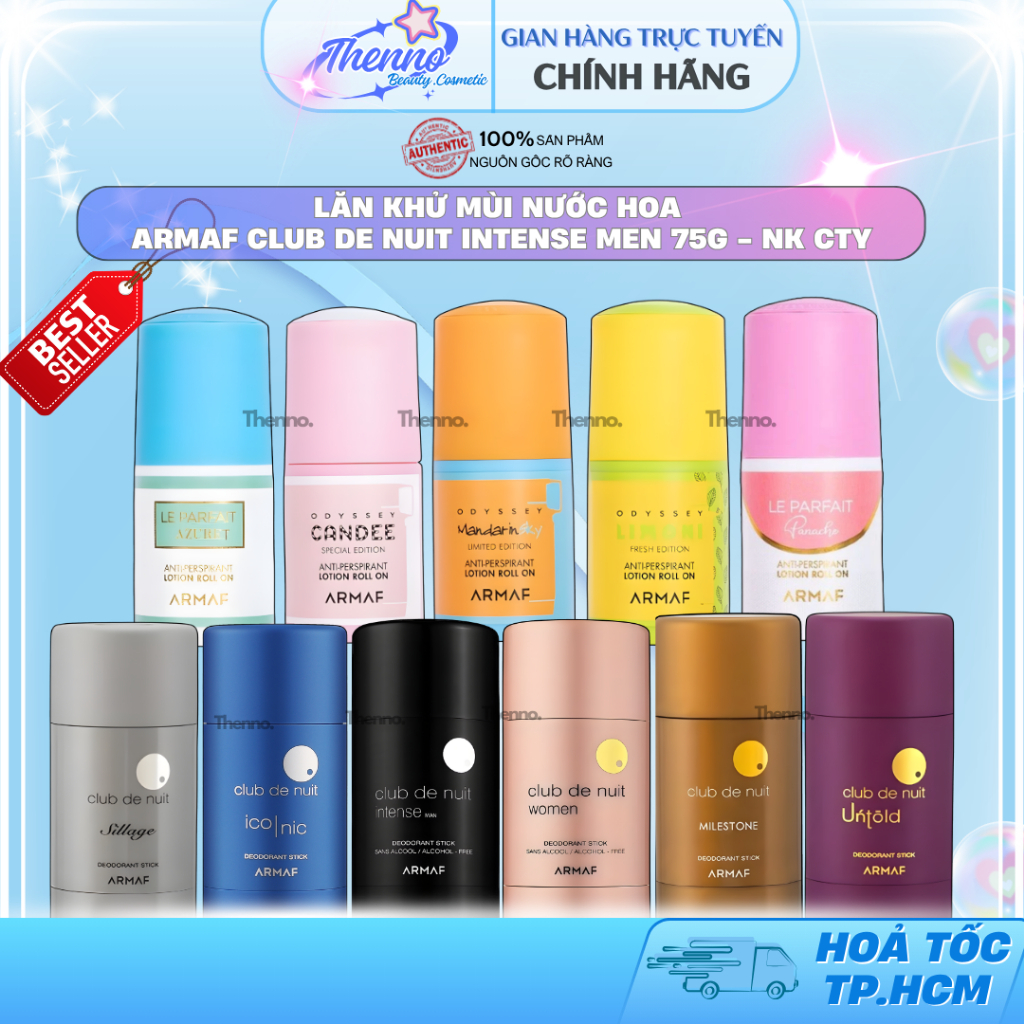 Lăn Khử Mùi Nước Hoa Armaf Club De Nuit Intense Men 75g - Chính Hãng Cty