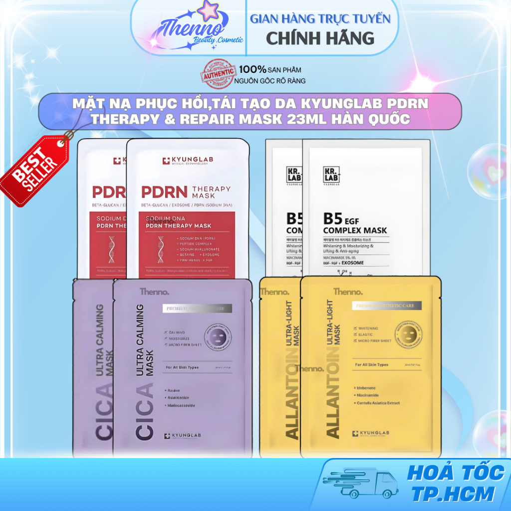 Mặt Nạ Phục Hồi,Tái Tạo Da KyungLab PDRN Therapy & Repair Mask 23ml Hàn Quốc