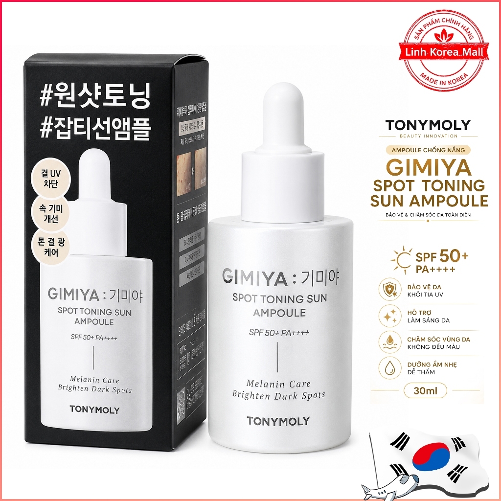 Tinh chất chống nắng TONYMOLY GIMIYA Spot Toning Sun Ampoule SPF50+ PA++++ 30ml