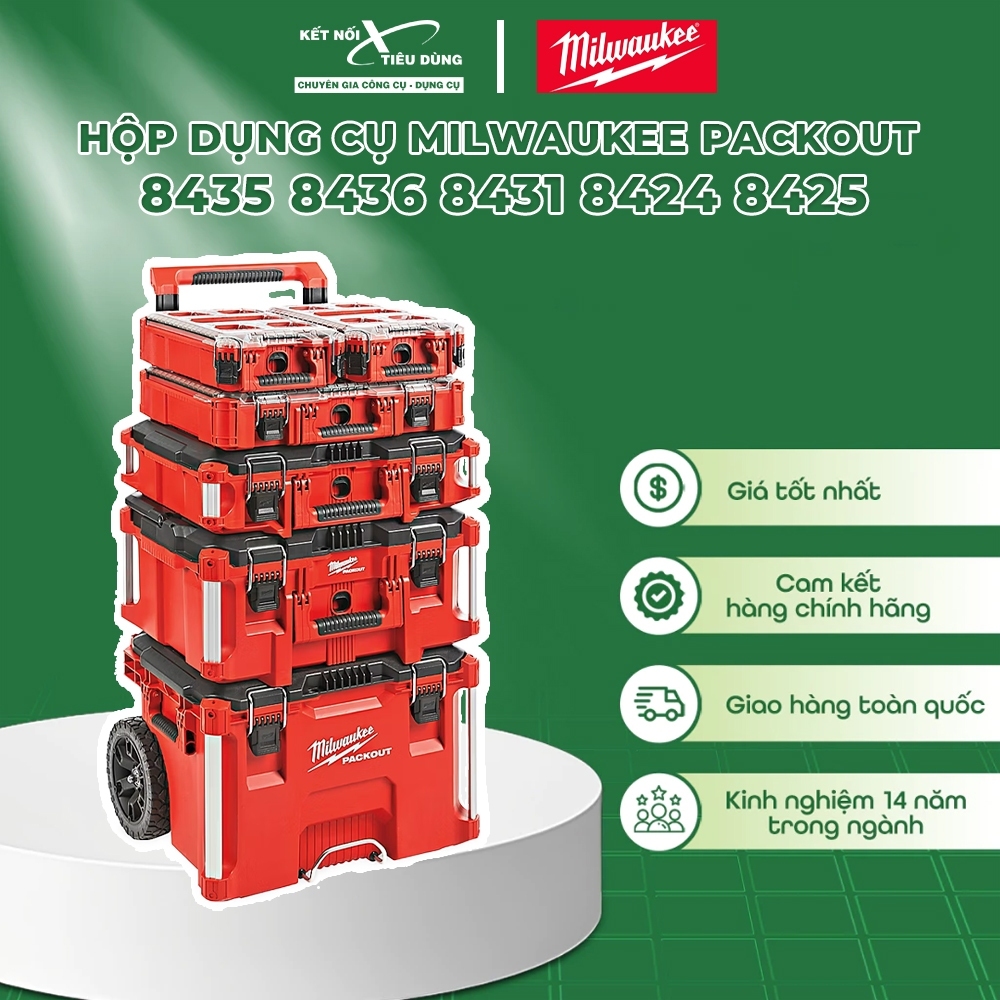 Hộp Đựng Dụng Cụ Milwaukee PACKOUT Chính Hãng 8435 8436 8431 8424 8425